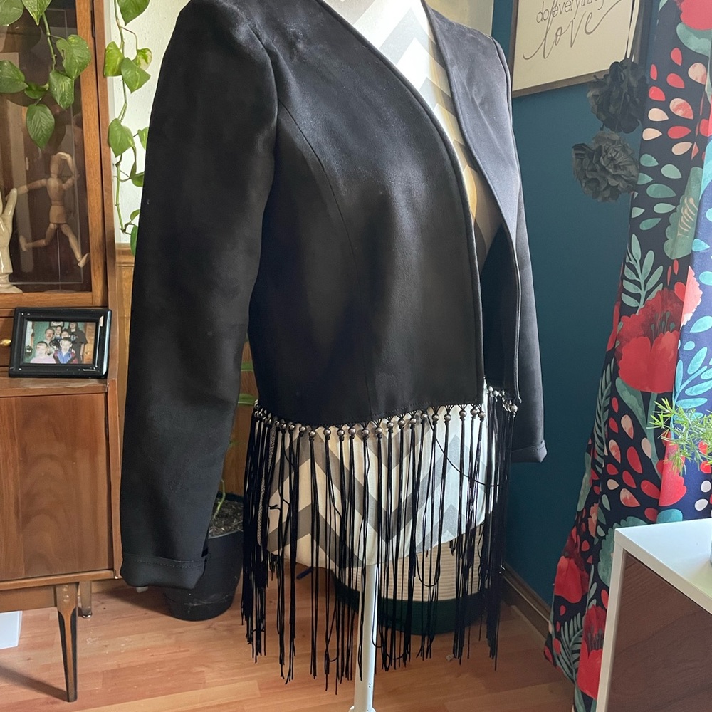 Zara Basic Faux Suede Jacket. Medium. - image 1